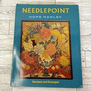 1975 Needlepoint Hardcover Book Hope Hanley Illustrated Vintage Patterns‎